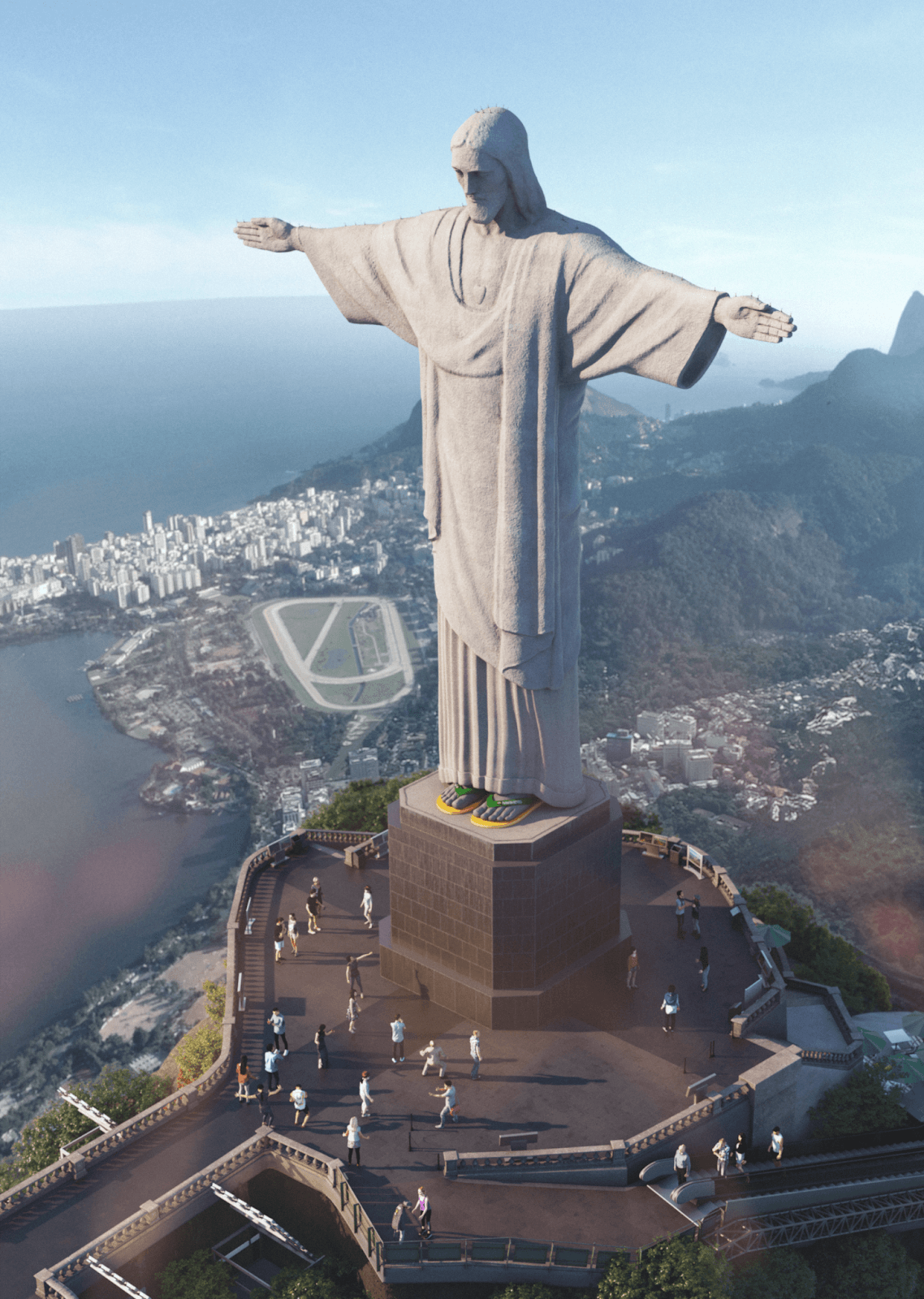 Cristo Redentor Veste Havaianas