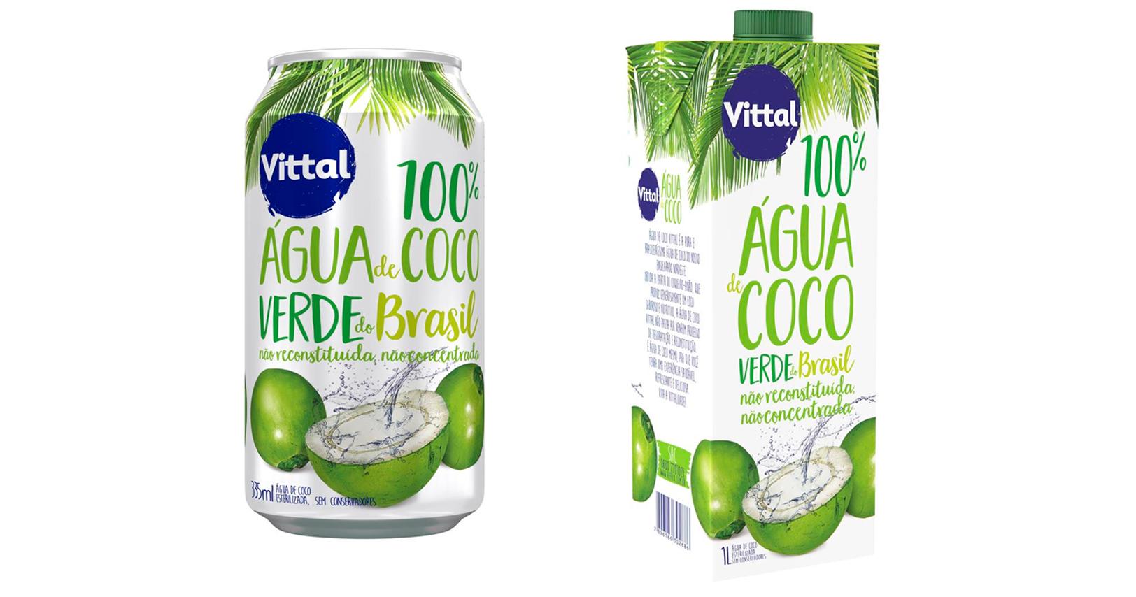 Água de Coco Vittal lança nova embalagem