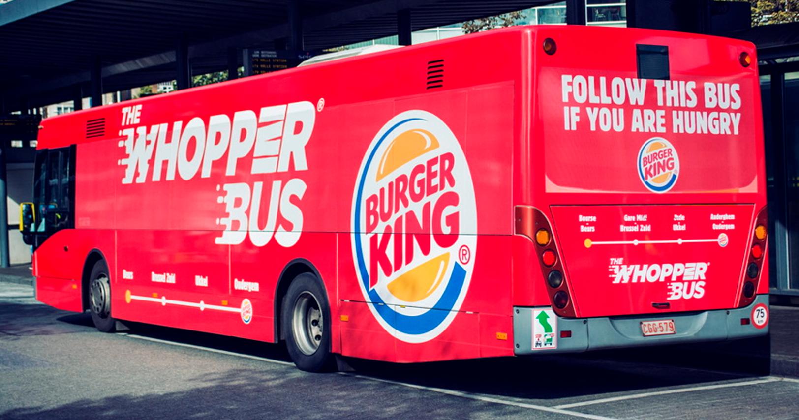 WhopperBus leva o público para a única loja do Burger King na Bélgica