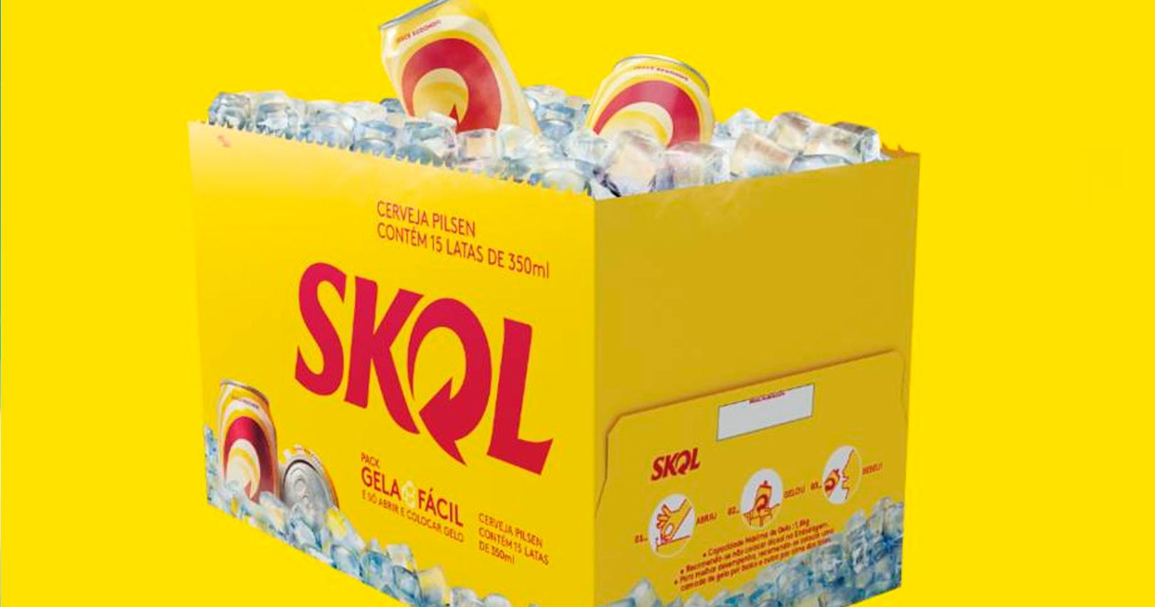 Skol lança embalagem especial que gela a cerveja