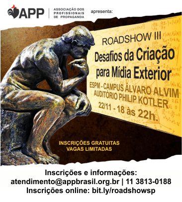 Roadshow III - Desafios da Criação Para Mídia Exterior acontece em Novembro