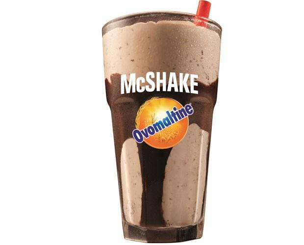 Milk-shake de Ovomaltine do McDonalds em campanha.